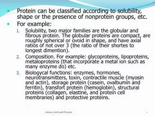 Globular Proteins