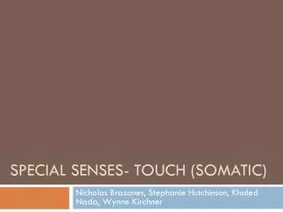 Special senses- touch (somatic)