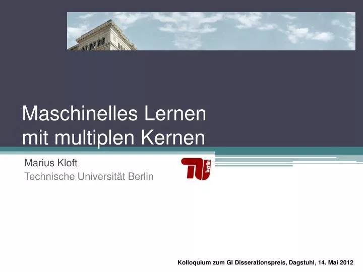 maschinelles lernen mit multiplen kernen