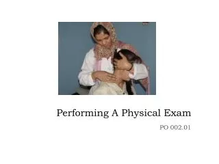 Performing A Physical Exam