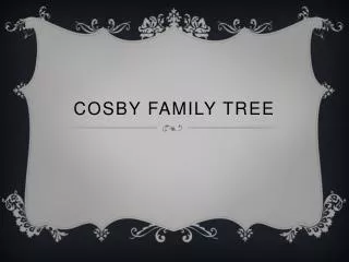 Cosby family tree