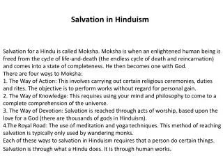 Salvation in Hinduism