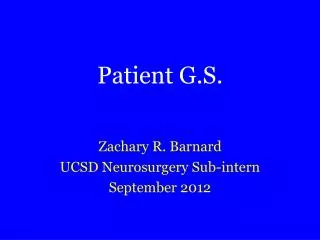 Patient G.S.