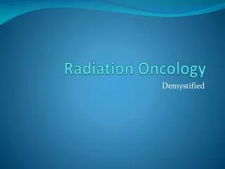 Radiation Oncology