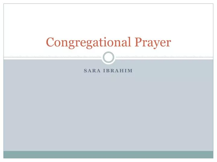congregational prayer
