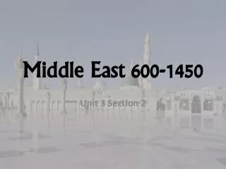 Middle East 600-1450