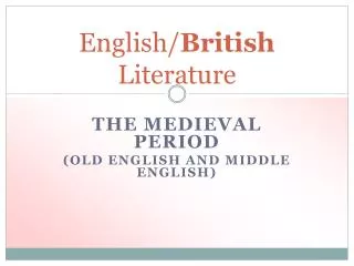 English/ British Literature