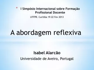i simp sio internacional sobre forma o profissional docente