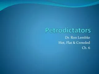 Petrodictators