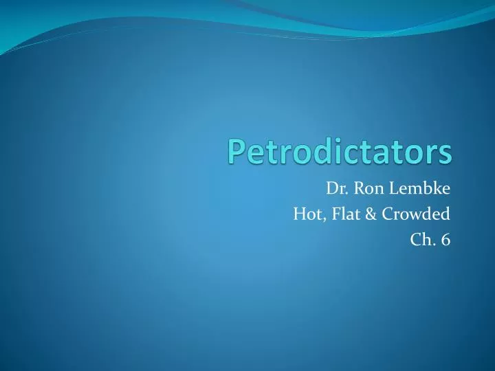 petrodictators