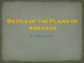 Battle of the Plains o f Abraham