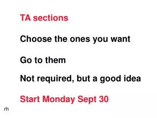 TA sections
