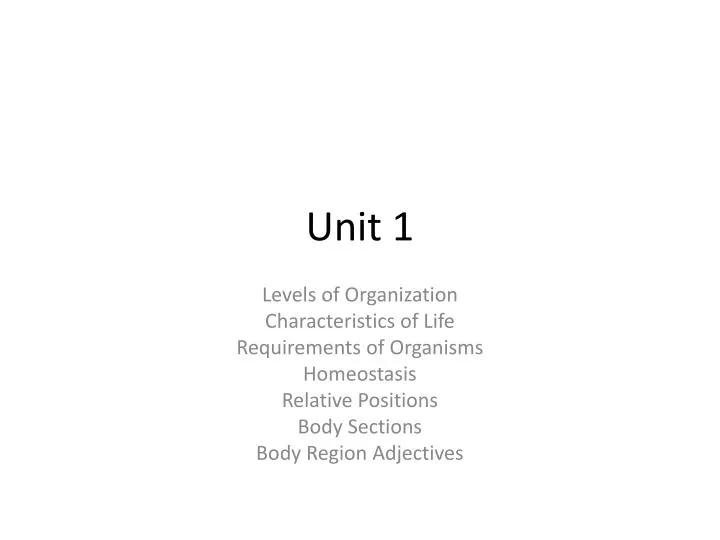 unit 1