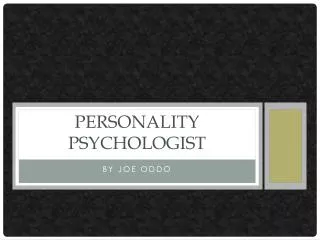 Personality Psychologist