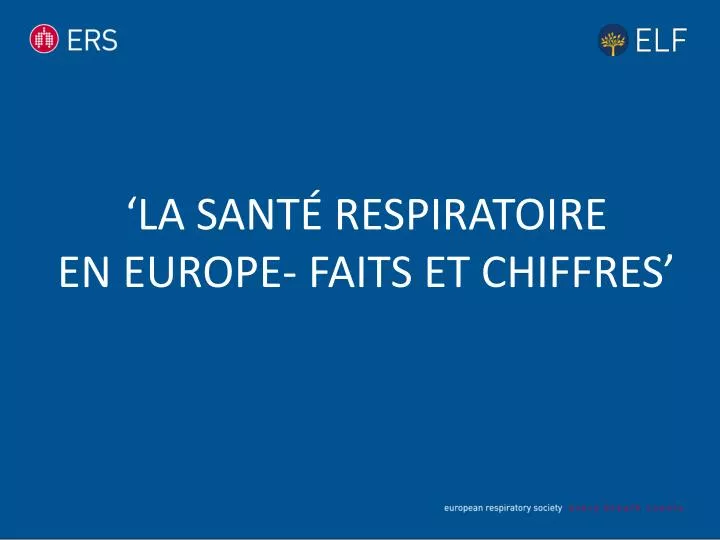 la sant respiratoire en europe faits et chiffres