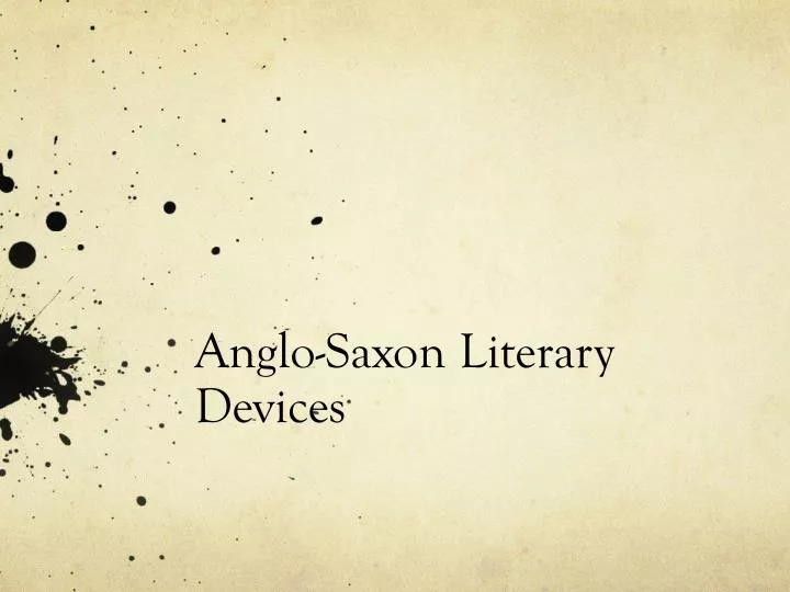 anglo saxon literary devices