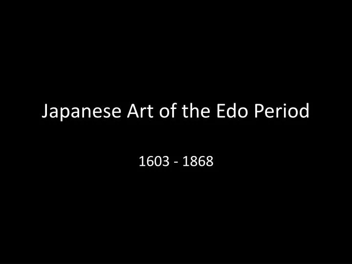 japanese art of the edo period