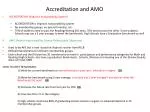 Accreditation and AMO - slide 1