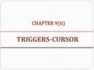 TRIGGERS-CURSOR