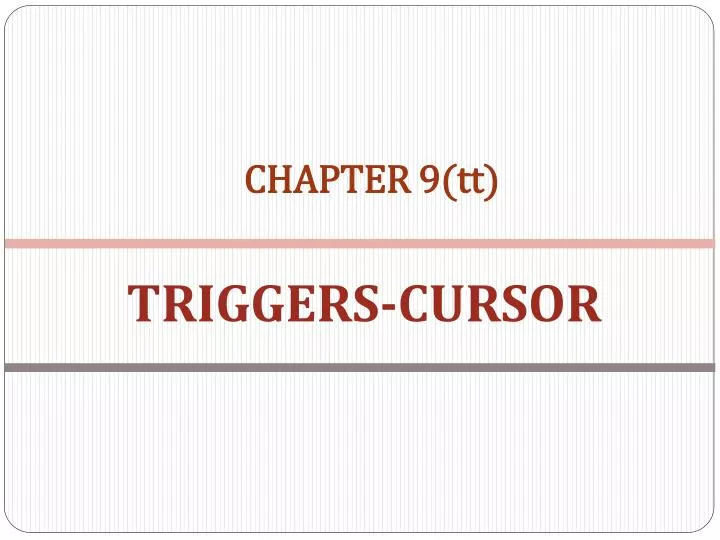chapter 9 tt