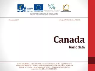 Canada basic data