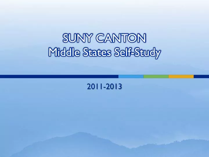 suny canton middle states self study