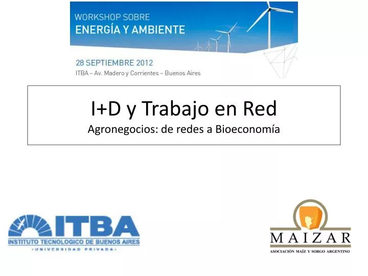 i d y trabajo en red agronegocios de redes a bioeconom a