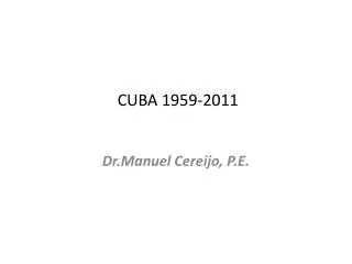 cuba 1959 2011