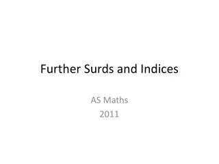 further surds and indices