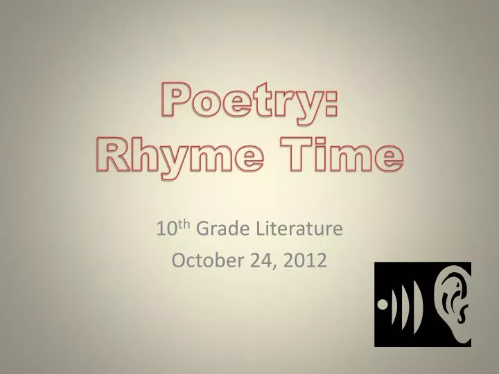 poetry rhyme time