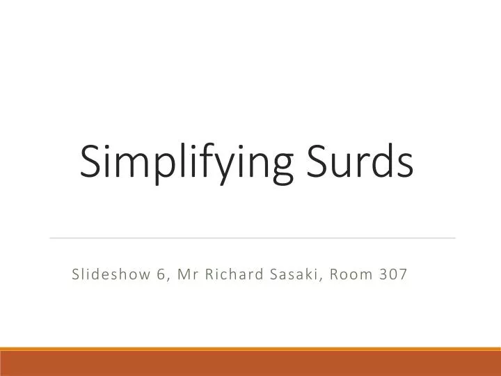 simplifying surds