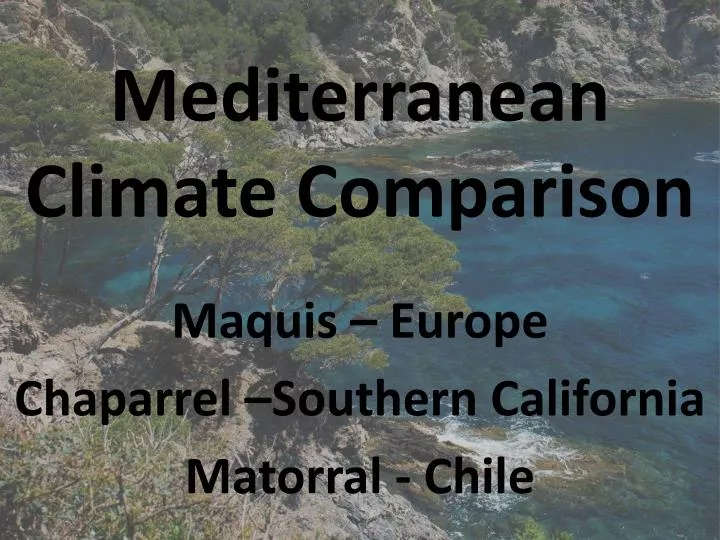 mediterranean climate comparison