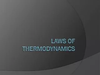 Laws of thermodynamics