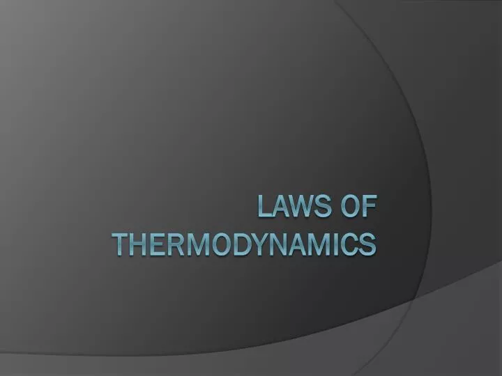 laws of thermodynamics