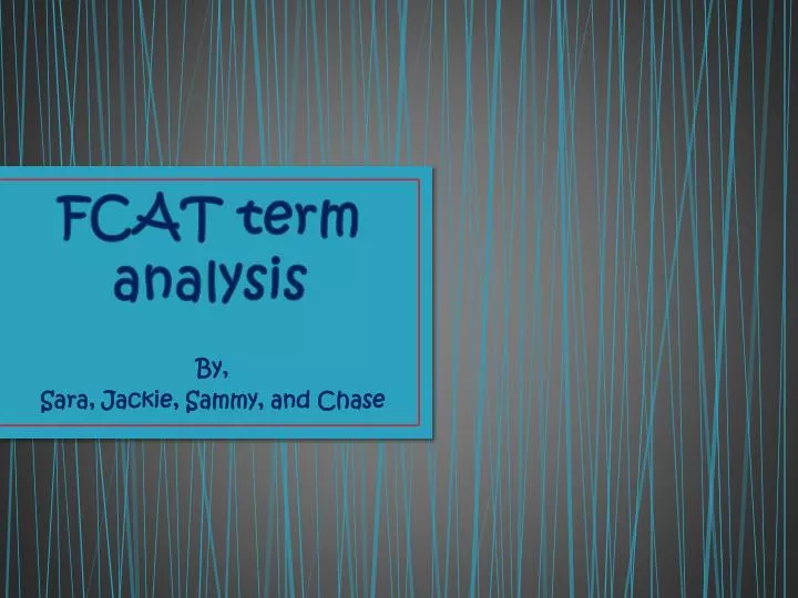fcat term analysis