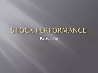 stock performance