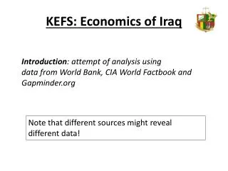 KEFS: Economics of Iraq