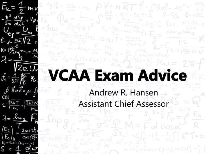 vcaa exam advice