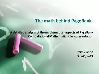 The math behind PageRank