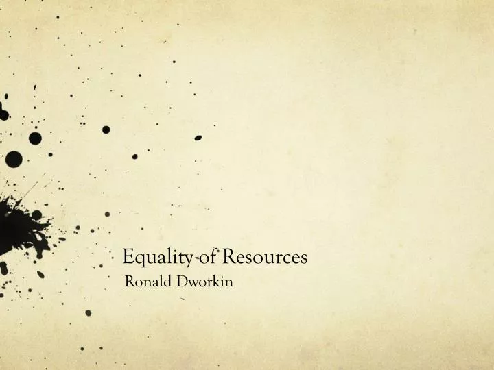 equality of resources