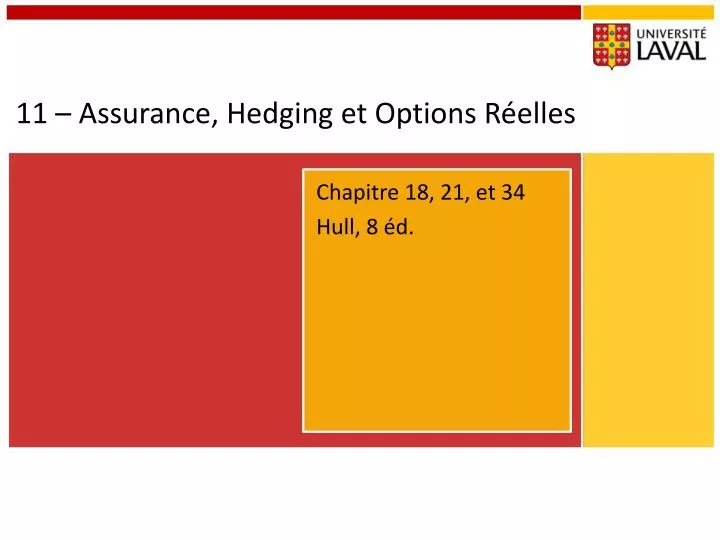 11 assurance hedging et options r elles