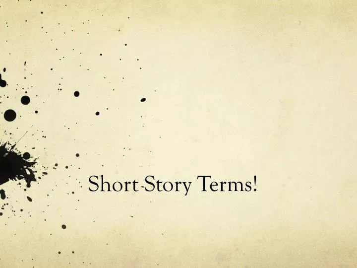 short story terms