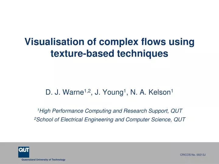 visualisation of complex flows using texture based techniques