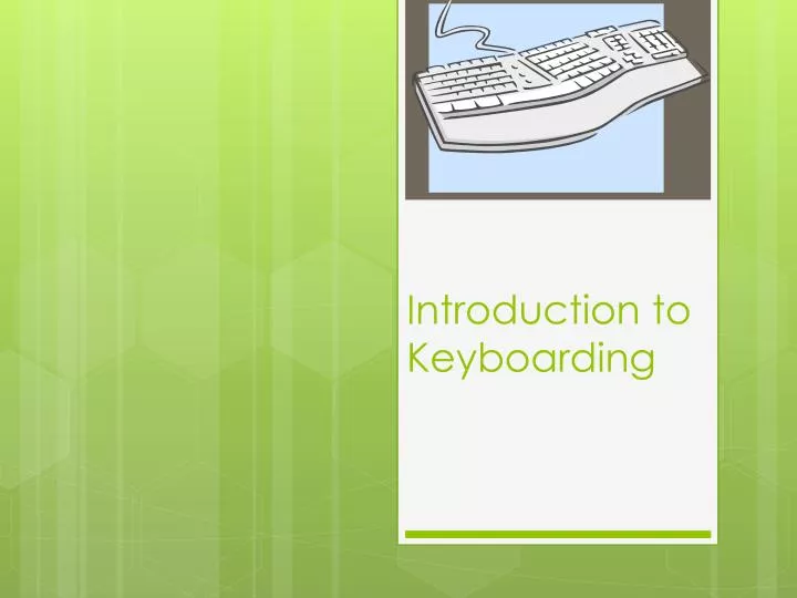introduction to keyboarding