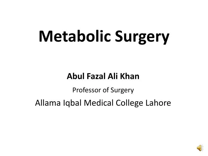metabolic surgery