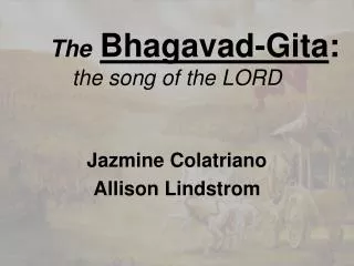 The Bhagavad-Gita : the song of the LORD