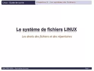 le syst me de fichiers linux