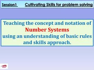 Session1 Cultivating Skills for problem solving