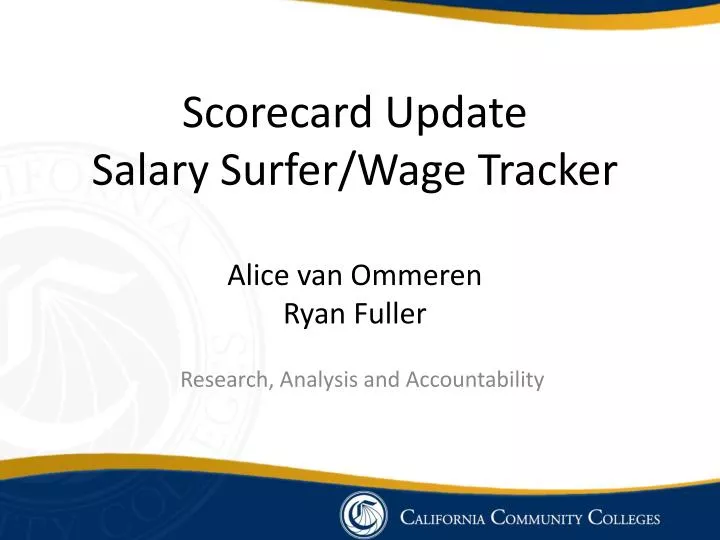 scorecard update salary surfer wage tracker alice van ommeren ryan fuller
