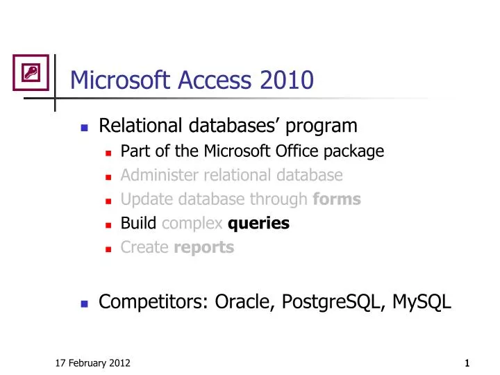 microsoft access 2010